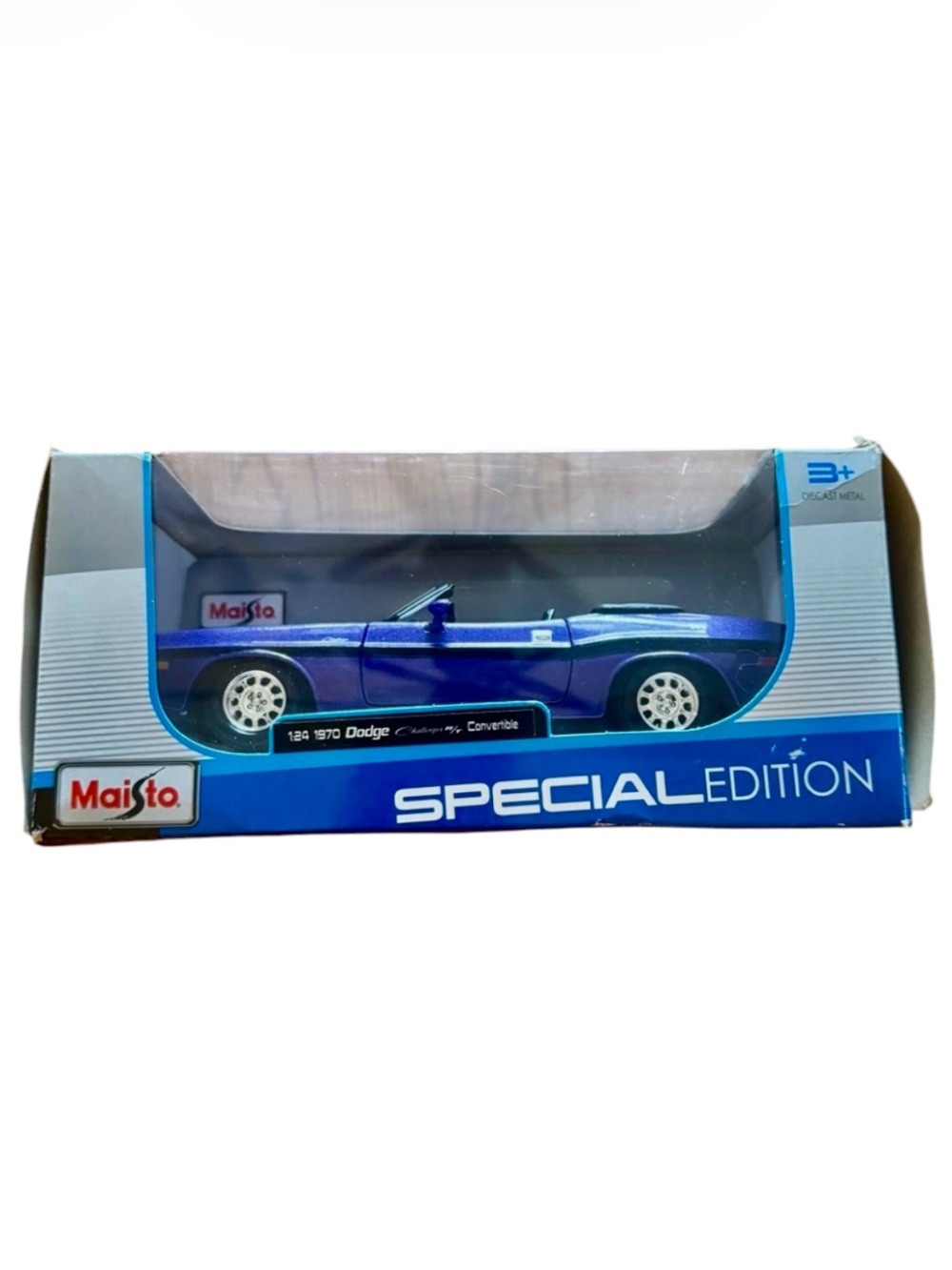 Maisto 1:24 1970 Dodge Challenger R/T Convertible Plum Crazy Purple Diecast New